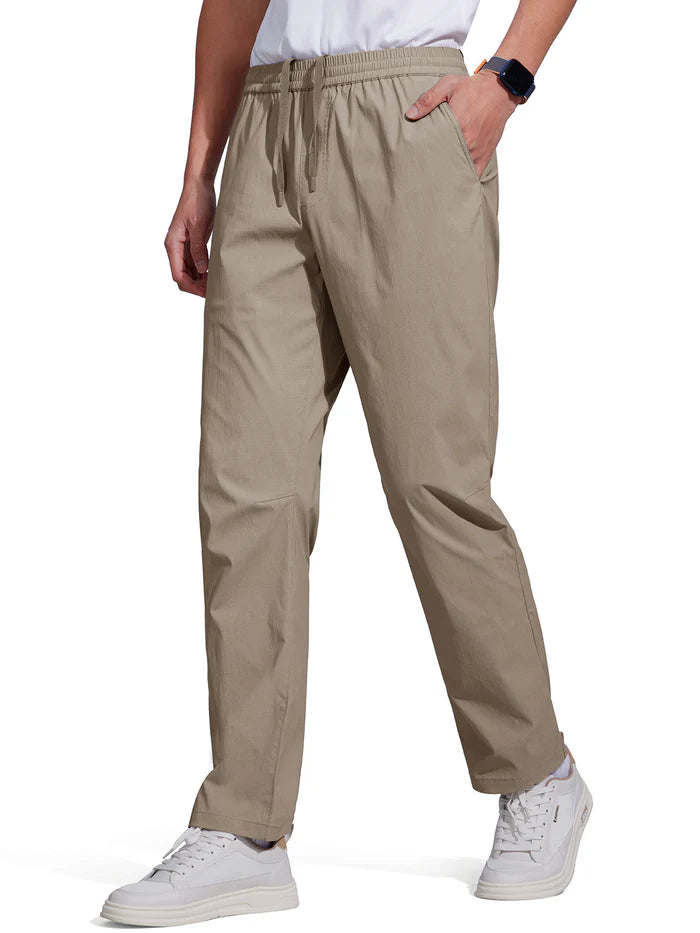 FREE SOLDlER Men's Elastic WaistLightweight Water Resistant Quick-DryHiking Outdoor Sweatpants Pants