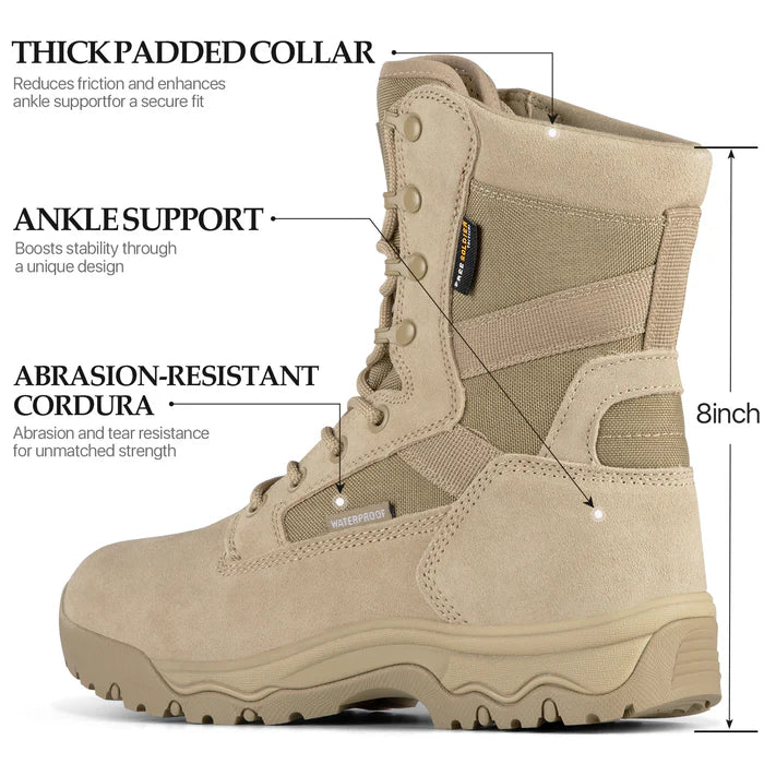 HOPPER 8" Men’s Military Waterproof Tactical Boots