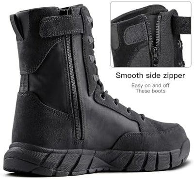 STORM ll 8" Men's side Zip MilitaryWork Boots