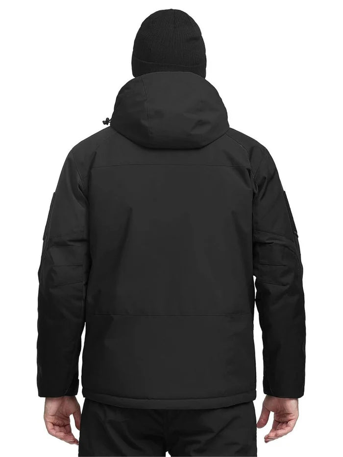 SHARP Men's Warm & Waterproof skiWinter Jacket w/ Multi Pockets &Detachable Hood