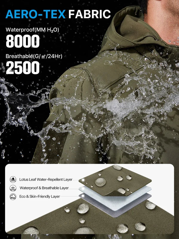 SNOWEAGLE Men's LightweightWaterproof Softshell Winter Jacket