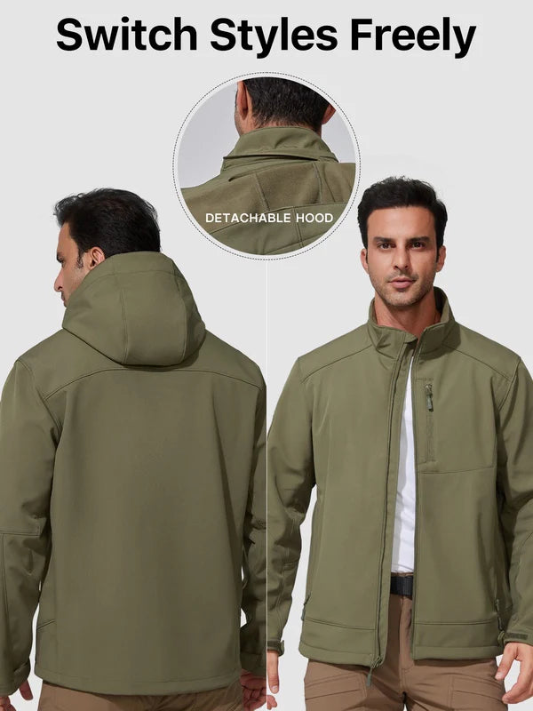 SNOWEAGLE Men's LightweightWaterproof Softshell Winter Jacket