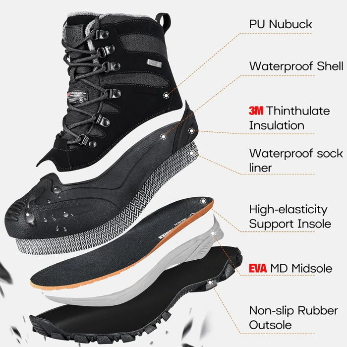 Snowwolf Men's Waterproof SnowHiking Boots