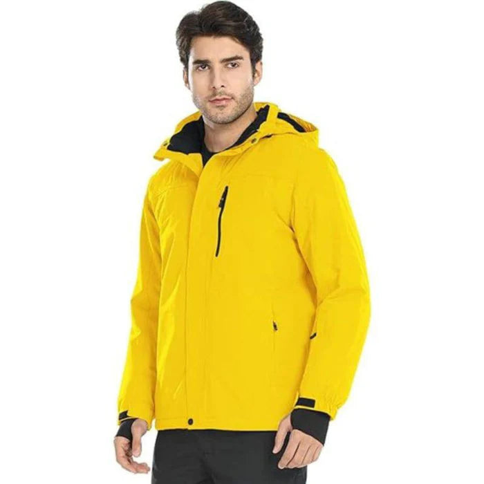 WHALE Men's Waterproof Warm Fleece Lined Ski Jacket