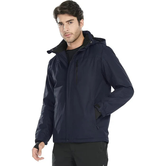 WHALE Men's Waterproof Warm Fleece Lined Ski Jacket