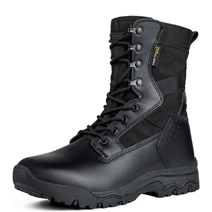 HOPPER 8" Men's Military TacticaBlack Leather Boots