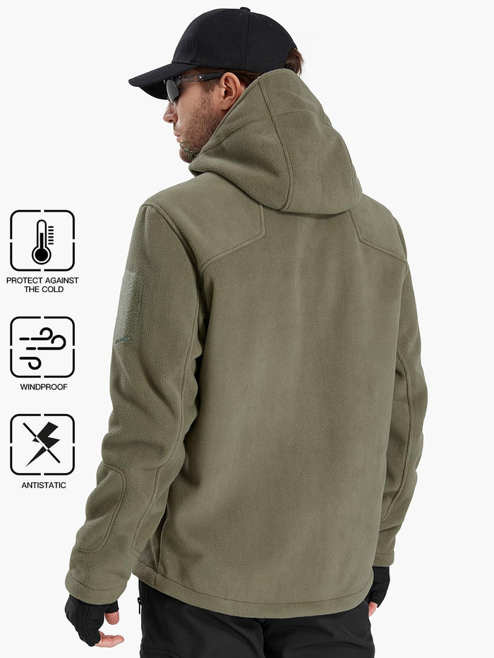 ARES Men's Tactical Fleece Zip-upHoodie