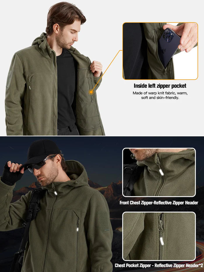ARES Men's Tactical Fleece Zip-upHoodie