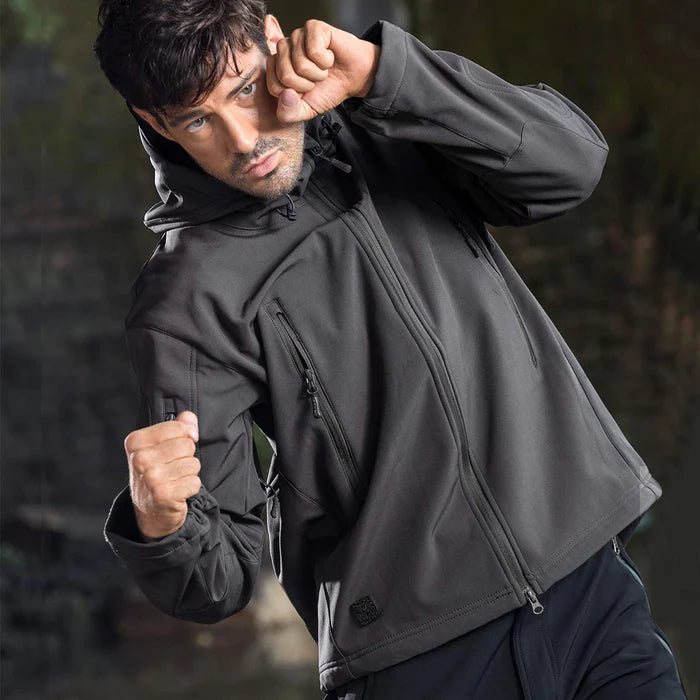 SHARKSKIN Men’s Warm Waterproof Softshell Tactical Hiking Jacket