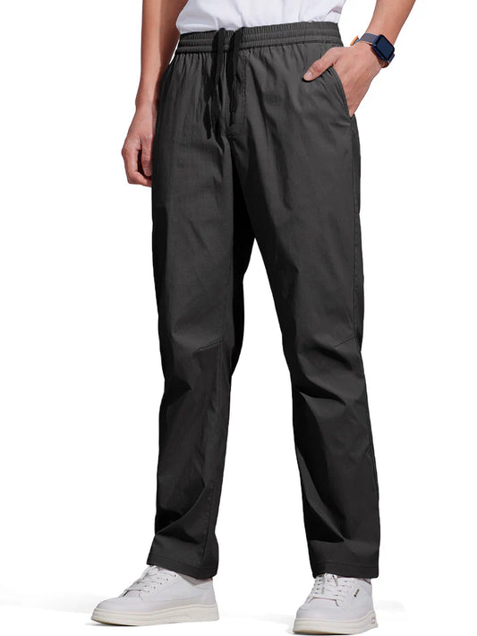 FREE SOLDlER Men's Elastic WaistLightweight Water Resistant Quick-DryHiking Outdoor Sweatpants Pants