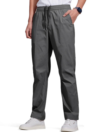 FREE SOLDlER Men's Elastic WaistLightweight Water Resistant Quick-DryHiking Outdoor Sweatpants Pants