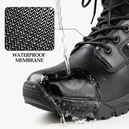 HOPPER 8" Men's Military TacticaBlack Leather Boots