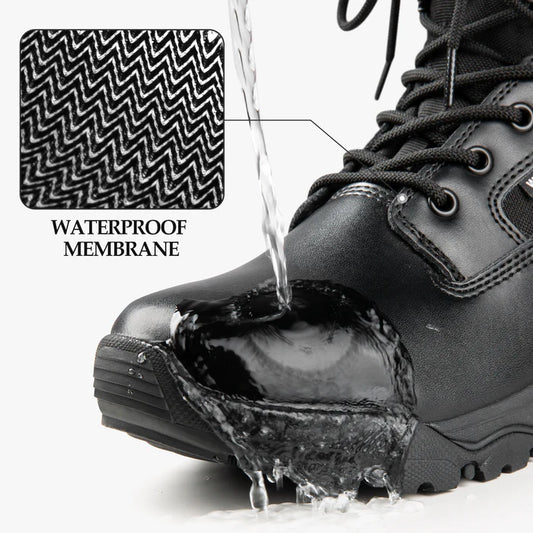 HOPPER 8" Men's Military TacticaBlack Leather Boots
