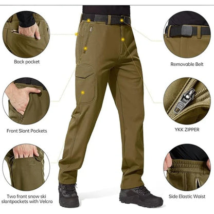Sharkskin Windproof Softshell Fleece Lined CargoPants