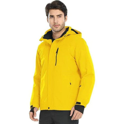 WHALE Men's Waterproof Warm Fleece Lined Ski Jacket