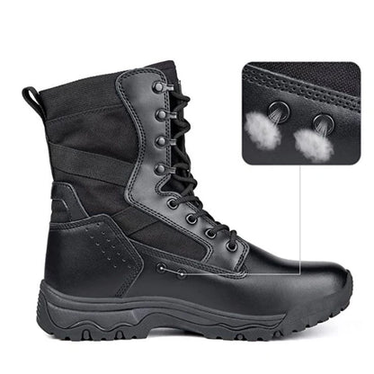 HOPPER 8" Men's Military TacticaBlack Leather Boots