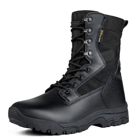 HOPPER 8" Men's Military TacticaBlack Leather Boots