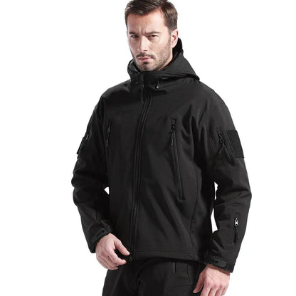 SHARKSKIN Men’s Warm Waterproof Softshell Tactical Hiking Jacket