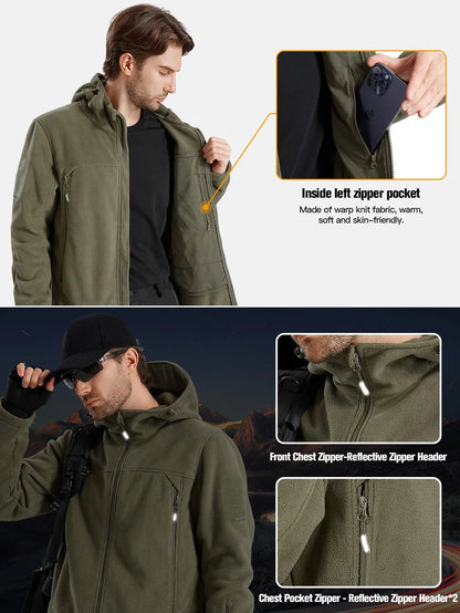 ARES Men's Tactical Fleece Zip-upHoodie