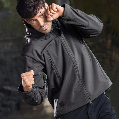 SHARKSKIN Men’s Warm Waterproof Softshell Tactical Hiking Jacket
